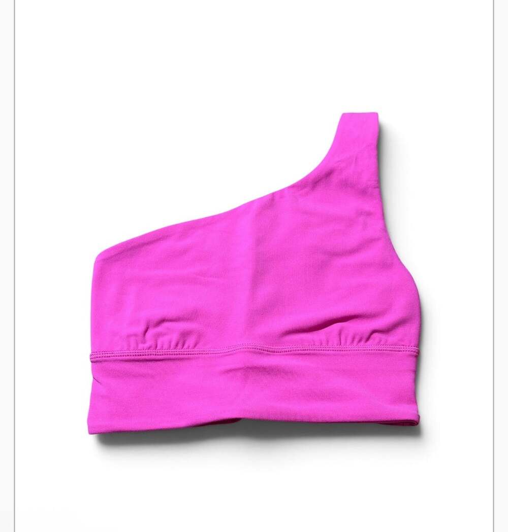 Lululemon One Shoulder Sports Bra Size 2 Pink